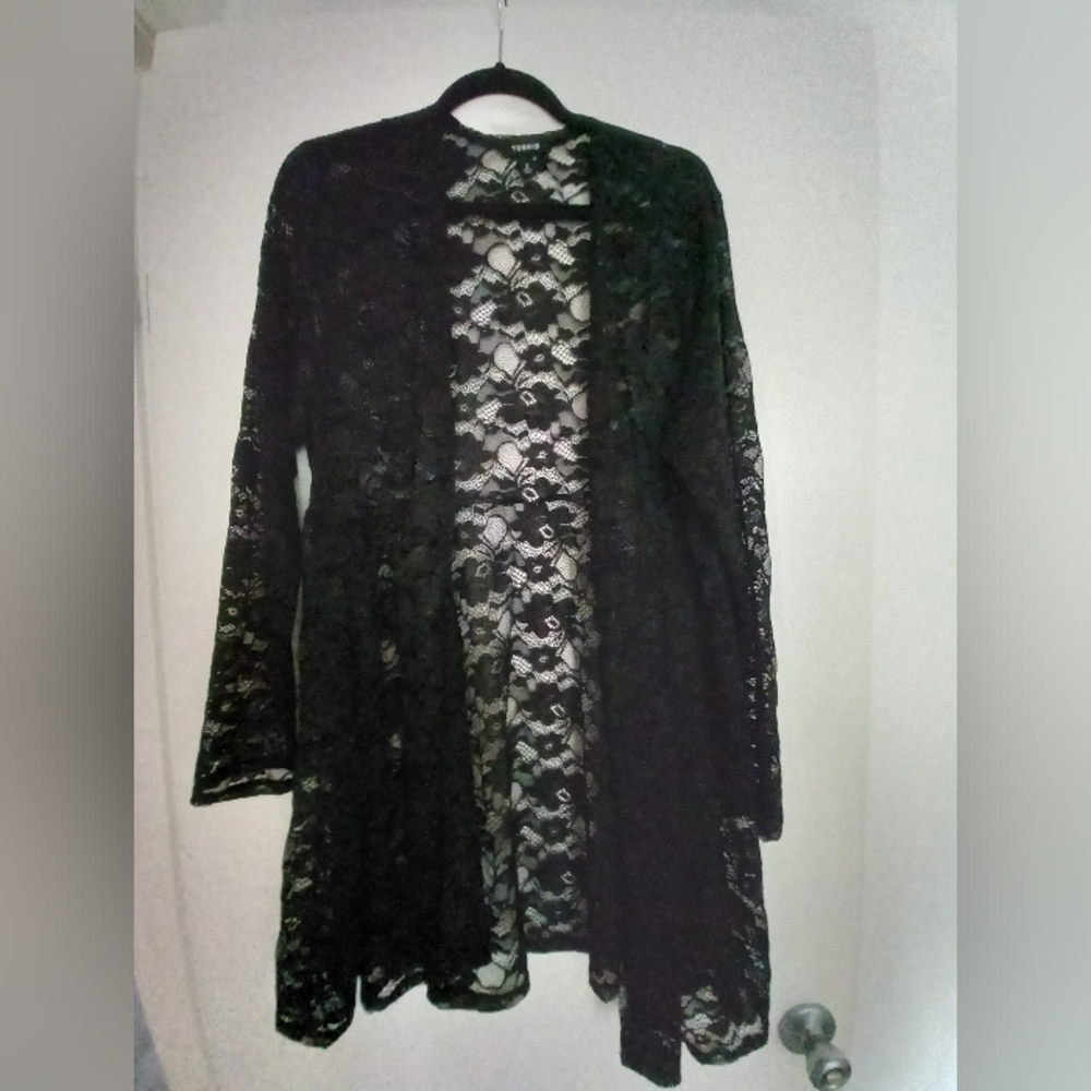 Torrid Black Lace Kimono